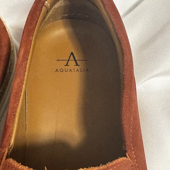 Aquatalia Men's Rust Suede Sneakers - Picture 2 of 10